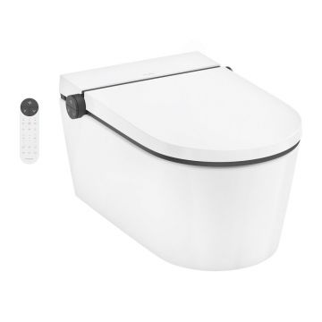 Set vas WC suspendat Hansgrohe LavaPura Element S SmartClean, HygieneEffect, cu functie de bideu electric si capac softclose alb