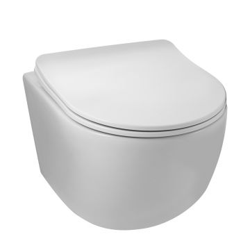 Vas wc rimless cu capac soft-close Balneo Luna alb