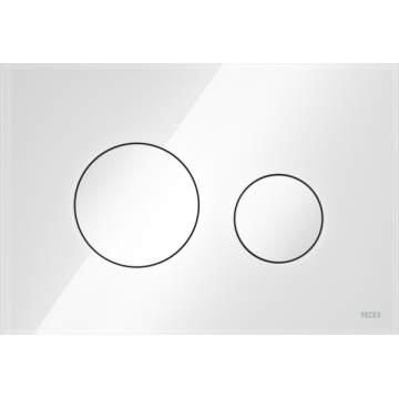 Clapeta de actionare Dual-Flush, sticla alba, TECE Loop