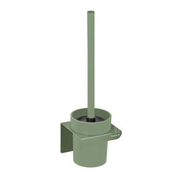 Perie de WC verde autoadezivă cu Turbo-Loc din plastic Lizan – Wenko