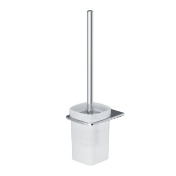 Perie WC cu suport AM.PM Inspire 2.0 crom-sticla mata