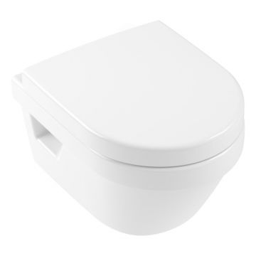 Set vas WC suspendat Villeroy&Boch Architectura Combi-Pack DirectFlush Rimless cu capac softclose alb Alpin CeramicPlus