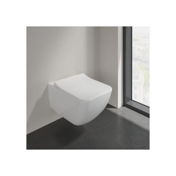 Set vas WC suspendat Villeroy&Boch Collaro Combi-Pack DirectFlush Rimless cu capac softclose alb Alpin CeramicPlus