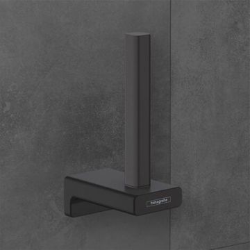 Suport hartie igienica Hansgrohe AddStoris Q finisaj negru mat