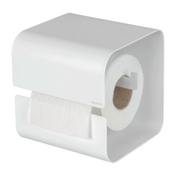 Suport pentru hârtie igienică alb autoadeziv cu Turbo-Loc din oțel Lizan – Wenko