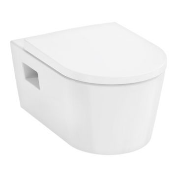 Vas WC suspendat Hansgrohe EluPura Original S AquaChannel Flush alb cu capac