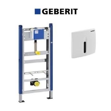 Set cadru pisoar Geberit Duofix H130 cm cu senzor si clapeta alb