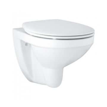 Set PROMO Vas WC suspendat Grohe Bau Ceramic si capac 53x37xH41 cm la reducere