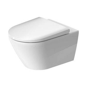 Set vas WC suspendat Duravit D-Neo Rimless cu capac softclose si fixare ascunsa