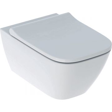 Set vas wc suspendat Geberit Smyle Square Rimfree si capac inchidere lenta Set vas wc suspendat Geberit Smyle Square Rimfree si capac inchidere lenta