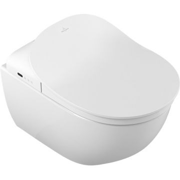 Vas WC suspendat Villeroy & Boch Subway 2.0 DirectFlush 56x37cm CeramicPlus pentru capac cu funtie de bideu Viclean Alb Alpin