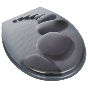 vidaXL Capac WC, MDF, model pietre