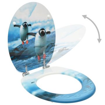 vidaXL Capac WC, MDF, model pinguini