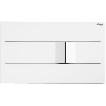 Clapeta actionare electronica Viega Visign for More 201 inox alb