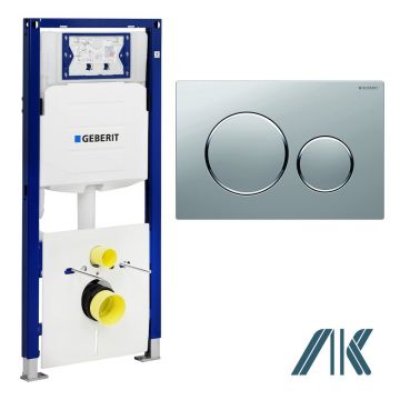 Pachet Geberit rezervor incastrat Duofix Sigma cu set fixare si clapeta sigma 20 crom mat