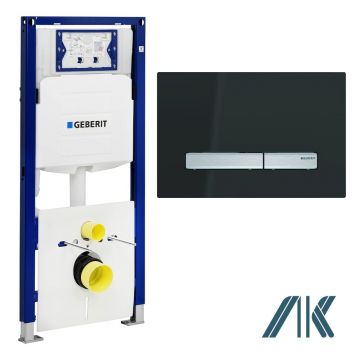 Pachet Geberit rezervor incastrat Duofix Sigma cu set fixare si clapeta sigma 50 New negru intens