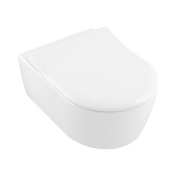 Set vas WC suspendat Villeroy & Boch Subway 2.0 cu capac slim soft close alb