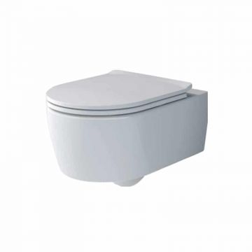 Set vas WC Villeroy & Boch Soul suspendat direct flush cu capac soft close si quick release alb