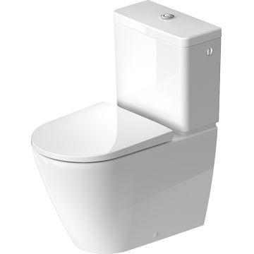 Vas wc Duravit D-Neo Rimless HygieneGlaze 37x65cm back-to-wall pentru rezervor asezat