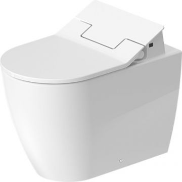 Vas WC Duravit ME by Starck back-to-wall 60x37cm pentru rezervor ingropat pentru capac cu functie bideu SensoWash finisaj WonderGliss la reducere