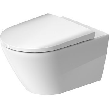 Vas wc suspendat Duravit D-Neo Rimless HygieneGlaze 37x54cm fixare ascunsa