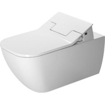 Vas WC suspendat Duravit Happy D.2 62cm pentru capac cu functie de bideu SensoWash finisaj WonderGliss