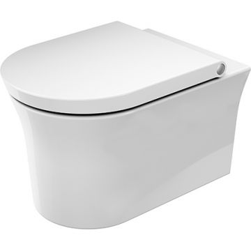 Vas wc suspendat Duravit White Tulip Rimless HygieneGlaze 37x54cm alb la reducere