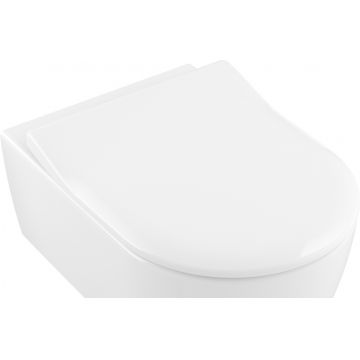 Capac wc Villeroy & Boch Avento Slim cu inchidere lenta si sistem QuickRelease