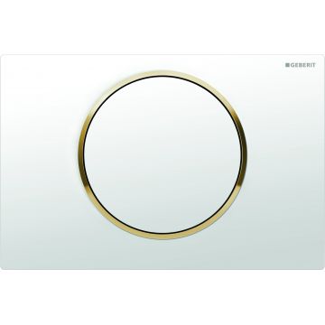 Clapeta actionare start/stop Geberit Sigma10 alb detalii auriu