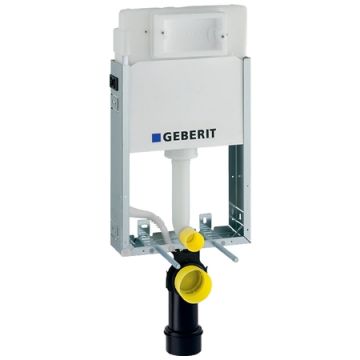 Rezervor incastrat Geberit Kombifix Basic Delta de 12 cm grosime cu cadru si actionare frontala H108cm