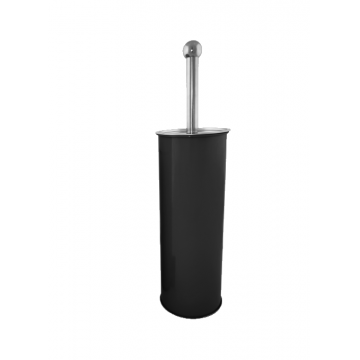 Set perie wc cu suport, inox, negru Sepio