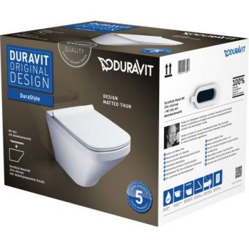 Set vas WC suspendat Duravit Durastyle 54cm si capac inchidere lenta la reducere