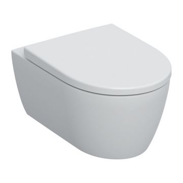 Set vas wc suspendat Geberit iCon rimfree alb cu capac softclose