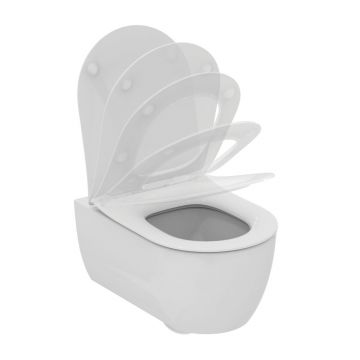 Set vas WC suspendat Ideal Standard Atelier Blend Curve alb si capac softclose
