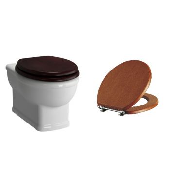 Set vas WC Vitra Aria cu capac inchidere simpla lemn la reducere