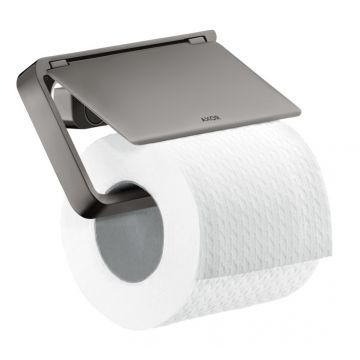 Suport hartie igienica cu aparatoare Hansgrohe Axor Universal negru periat