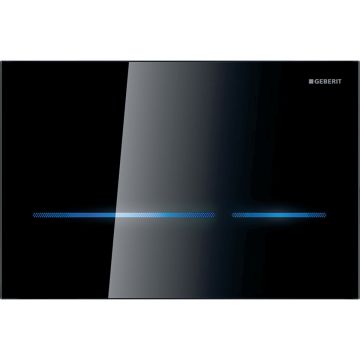 Clapeta actionare electronica Geberit Sigma80 sticla neagra