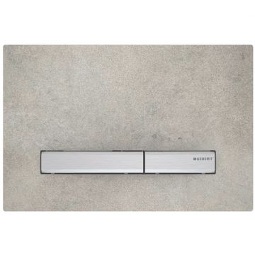 Clapeta actionare Geberit Sigma50 aspect beton - detalii crom