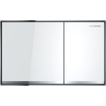 Clapeta actionare Geberit Sigma60 cu dubla actionare crom - sticla alba