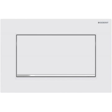 Clapeta actionare start/stop Geberit Sigma30 alb mat - detalii crom