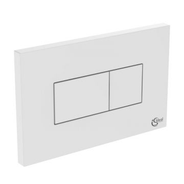 Placa de actionare WC Ideal Standard Solea P2, dubla spalare, 230 x 146 mm, alb - R0110AC