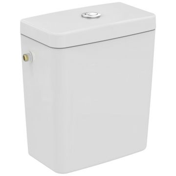 Rezervor Ideal Standard pentru vas wc pe pardoseala Connect Cube, alimentare laterala, alb - E797101