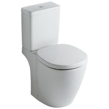 Set complet vas WC Ideal Standard Connect Cube, rezervor si capac inchidere lenta, alb - E717001 la reducere