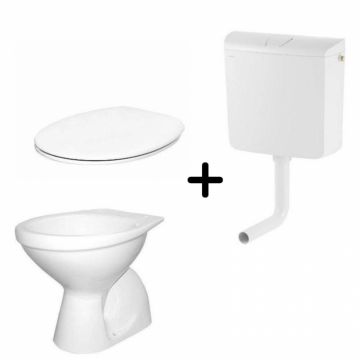 Set vas wc cu evacuare verticala, capac si rezervor