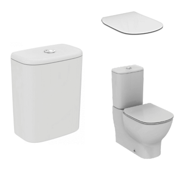 Set vas WC de pardoseala cu rezervor si capac Ideal Standard Tesi Slim