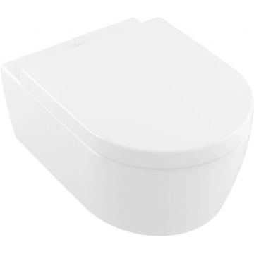 Set vas WC suspendat Villeroy & Boch Avento DirectFlush CeramicPlus cu capac inchidere lenta alb Alpin