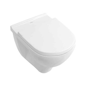 Set vas WC suspendat Villeroy & Boch O.Novo cu capac soft close si quick release Alb