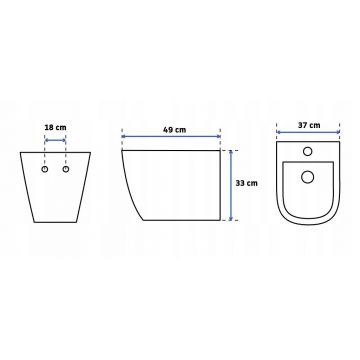 Vas wc Carlo Mini Duroplast cu capac slim softclose