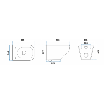 Vas wc Ivo Rimless suspendat cu capac slim softclose