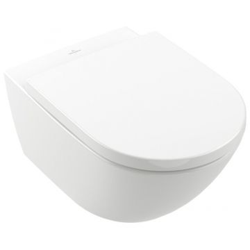Vas WC suspendat Villeroy & Boch Subway 3.0 CeramicPlus 56x37cm TwistFlush alb Alpin la reducere